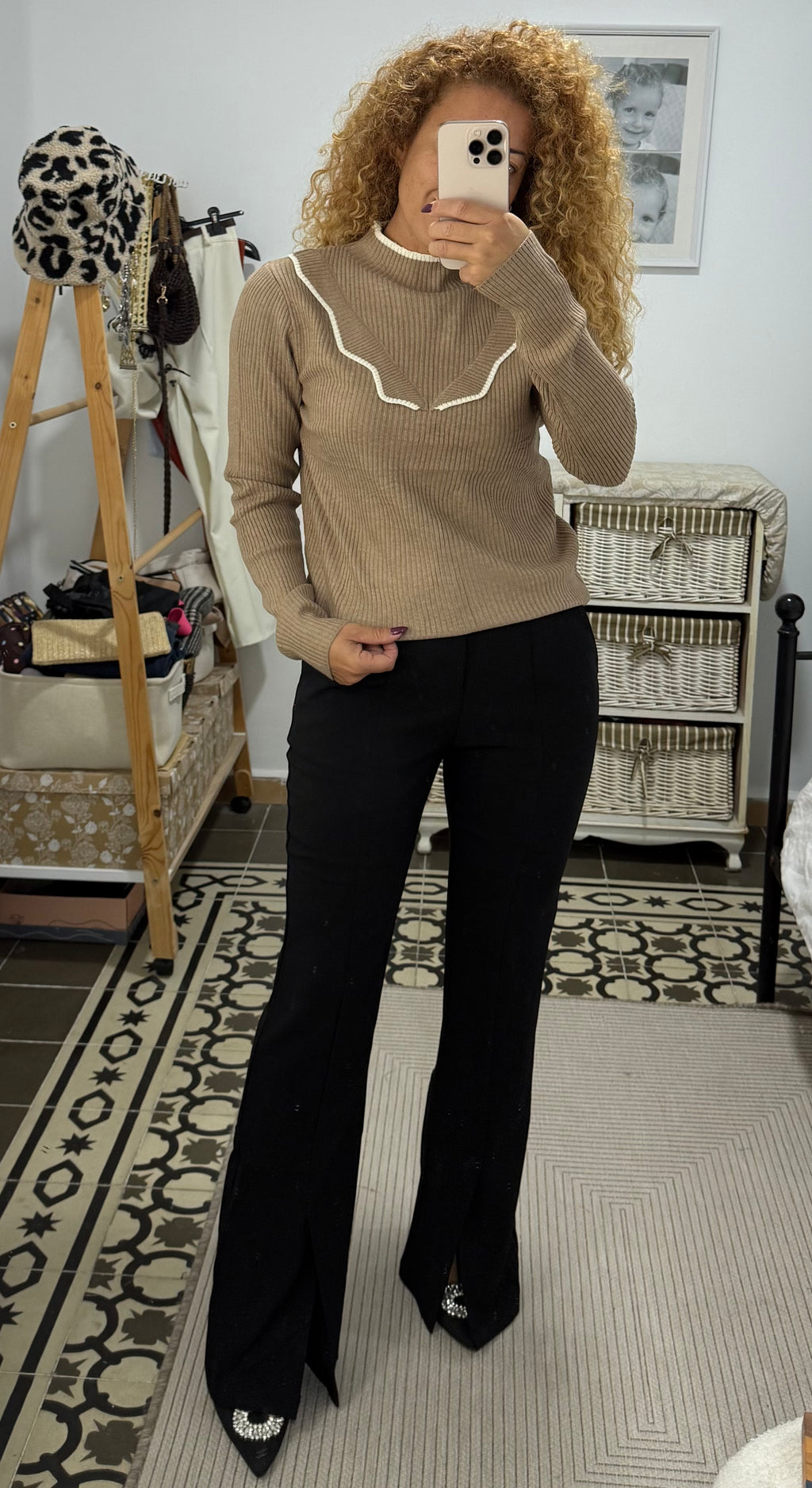 Jersey Doll Canalé — Marrón, Beige, Gris, Negro, Topo y Blanco