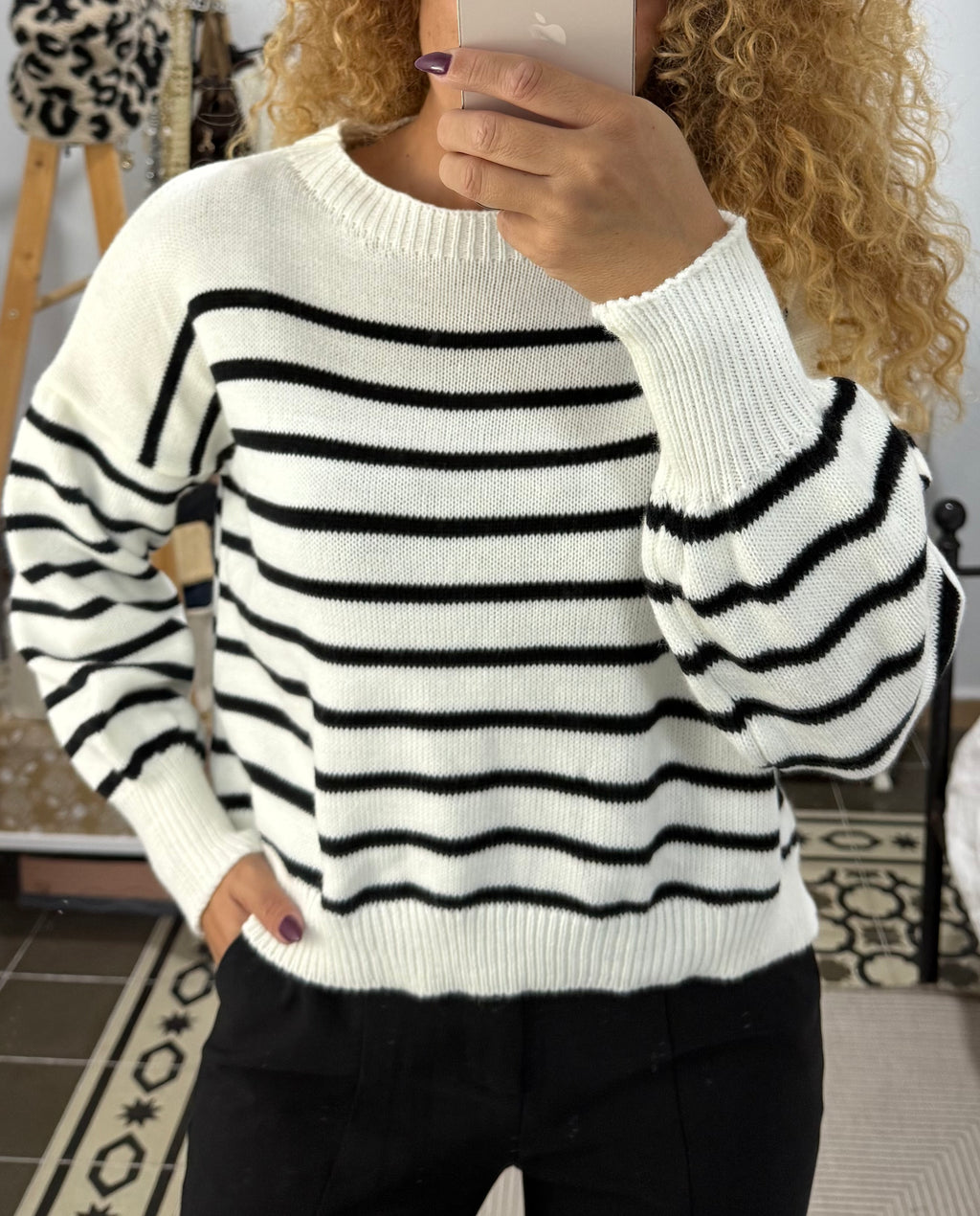 Jersey Fabiana — Marino y Blanco