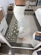 Pantalón Nicoleta con Cinturón - Blanco
